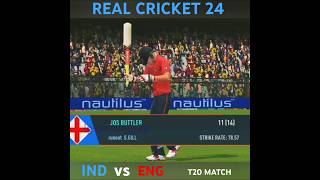 INDIA vs ENGLAND T20 MATCH  Jos Buttler runout  lggaming22 realcricket24 shortvideo [upl. by Lahsram]