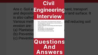 Civil Engineering Common Interview Question And Answer  Civil Engineering Interview Preparation [upl. by Ikuy]