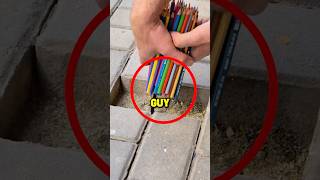 He fixed the walkway using pencils🤯 shortsvideo [upl. by Ihskaneem]