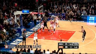 Deron Williams Clutch 3 to Put Nets up 6 vs Knicks [upl. by Enelam]