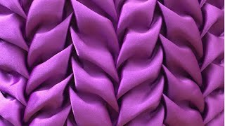 How to sew the leaf pattern  Canadian smocking tutorial [upl. by Nnasus938]