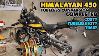 Himalayan 450 Tubeless Conversion Completed [upl. by Berns]