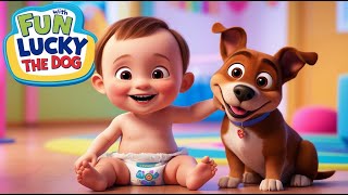 Fun with Lucky the Dog  Toddler SingAlong Kids Nursery Rhymes IshKidsBabySongs [upl. by Fabi]