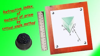 Refractive Index Of Material Of Prism By Critical Angle Method [upl. by Garibald160]