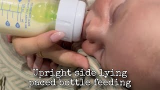 Paced bottle feeding in upright side lying [upl. by Emogene]