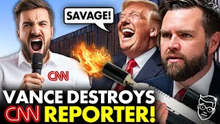 JD Vance DEPORTS CNN Reporter LIVE At The Border Wall For INSANE Question ‘You Are Fake News’ 🤣 [upl. by Ecallaw936]