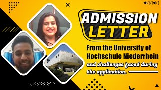 Master Admission procedure  University of applied science  Hochschule Niederrhein [upl. by Aeresed202]