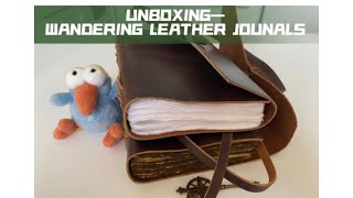 3【UNBOXING】WANDERINGS  vintage leather journal 【1】｜watercolor journal [upl. by Nichola72]