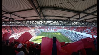 1 FC Köln Hymne and 75th birthday Choreography Vs VfL Wolfsburg [upl. by Reta]