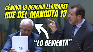 DEMOLEDOR quotÓSCAR PUENTE RECOMIENDA AL PP QUE CAMBIE EL NOMBRE DE GÉNOVA COMO RUE DEL MANGUTA Nº 13quot [upl. by Otti]