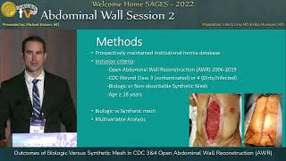 Outcomes of Biologic Versus Synthetic Mesh in CDC 3amp4 Open Abdominal Wall Reconstruction AWR [upl. by Nomolas]