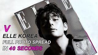 💜 Page by Page BTS V ELLE Photo Spread In 40 Seconds 4K 🤯 btsarmy bangtan kimtaehyung bts 🐯🐻 [upl. by Carrillo]