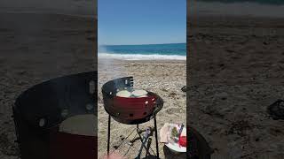 Grilling on the beach in Saranda Albania LukovaBeach saranda [upl. by Ykvir]