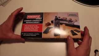 LIDL PowerFix Laminat Parkett Reparaturset unboxing [upl. by Annayd]