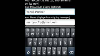 Add email account to Android On Screen Tutorial [upl. by Haorbed]