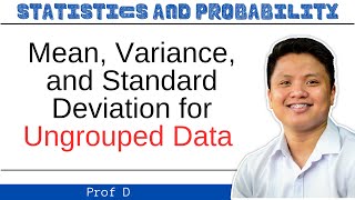 Population vs Sample  Mean Variance and Standard Deviation for Ungrouped Data  Statistics [upl. by Arva]