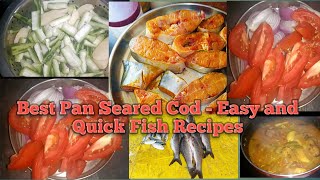 Ridge gard and fish curry recipe  Fry Cod Fillet Quick Fish Recipevideo foodrecipe youtube [upl. by Drallim]