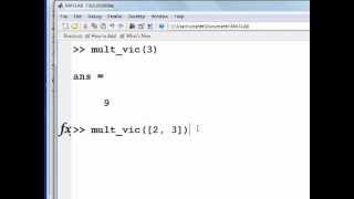 Cómo hacer funciones escalares y vectoriales en Matlab 0017 [upl. by Gudrin]