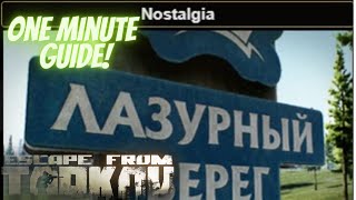 Nostalgia Escape From Tarkov Under a MInute Quest Guide Jaeger Shoreline eft [upl. by Tinaret]