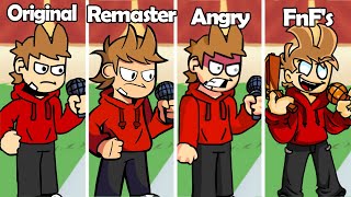 Tord Original Vs Remastered Vs Angry Tord Vs FnFs style  Friday Night Funkin [upl. by Atinuahs]