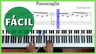 🎹 PASSACAGLIA HandelHalvorsen  ✅ TUTORIAL DE PIANO ✅ [upl. by Adnovaj]