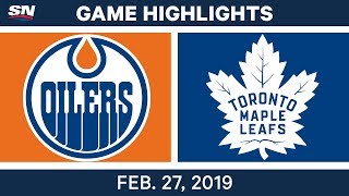 NHL Highlights  Oilers vs Maple Leafs  Feb 27 2019 [upl. by Korenblat]