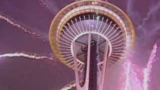 Space Needle Lights Up Sky [upl. by Neltiak]