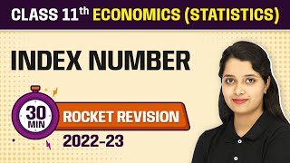 Index Number 30 Minutes Revision  Class 11 Economics Statistics Chapter 8 [upl. by Nohshan962]