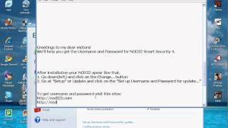 NOD32 antivirus 4 username and password HD by UnlimitedHD [upl. by Munford]