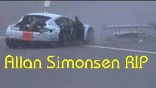 Le Mans 24hrsALLAN SIMONSEN Crash Died RIP 22062013 Accidente de Allan Simonsen [upl. by Fancy]