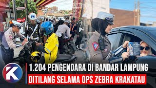 1204 Pengendara di Bandar Lampung Ditilang Selama Operasi Zebra Krakatau 2024 [upl. by Aioj]