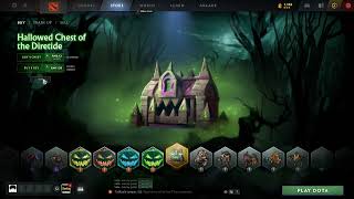 OPENNING HALLOWED CHEST OF DIRETIDE x 44 DOTA 2 ARCANA IMMORTAL EMBLEM [upl. by Ecinnaj]