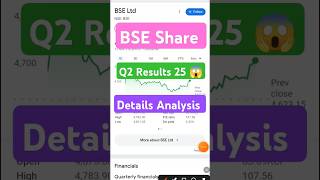 BSE Q2 Results 25 😱BSE Results TodayBSE Share Latest News shorts bse [upl. by Norred440]