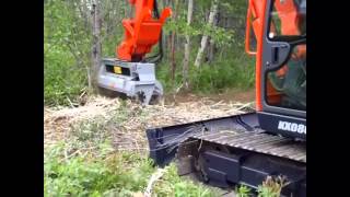 FAE Forestry Mulcher Kubota KX 80 [upl. by Ednalrym]