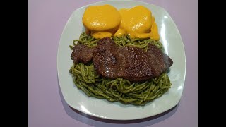 Preparando TALLARINES VERDES CON BISTEC Y PAPA A LA HUANCAÌNA PASO A PASO 🍝 [upl. by Amluz]