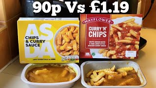 ASDA JUST ESSENTIALS Vs MAYFLOWER CURRY N CHIPS Comparison [upl. by Neila]