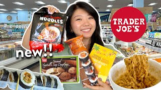 TRADER JOE’S FOOD HAUL Trying NEW Asian Trader Joe’s Food 2024 [upl. by Lyrradal]