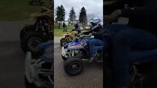 Yamaha warrior 350 vs Honda 400ex Very close [upl. by Rintoul805]