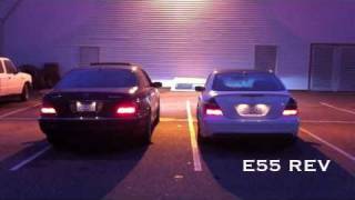 Mercedes S55 AMG and E55 AMG Exhaust clips [upl. by Myke131]