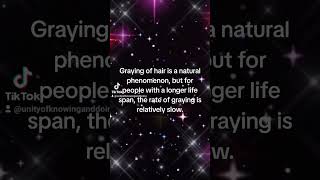 Graying of hair is a natural phenomenon but for people with a longer life span the rate of graying [upl. by Marj]