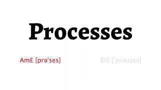 How to Pronounce processes in American English and British Englishprocesses [upl. by Strickman759]