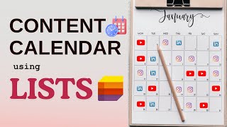 The Ultimate Content Calendar  Create using Microsoft Lists  efficiency365 [upl. by Neelyam297]