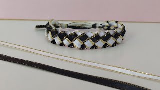 PULSERA TRENZADA CON CINTAS ⭐ TUTORIAL [upl. by Bruell]