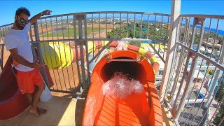 Zeus Thunderbolt Waterslide at Waterpark Ayia Napa [upl. by Shiekh]