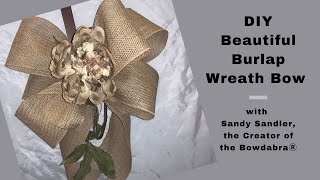 DIY Beautiful Burlap Wreath Bow [upl. by Arbuckle]