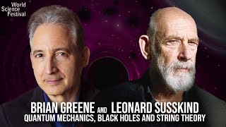 Brian Greene and Leonard Susskind Quantum Mechanics Black Holes and String Theory [upl. by Adnilemreh]