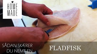 FILETÉR EN FLADFISK PÅ 3 MINUTTER  HOMEMADE [upl. by Grobe]