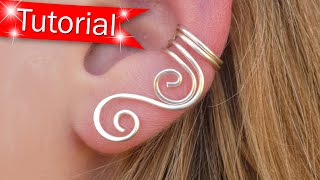 TUTORIAL Made EASY  Make Cascade Swirl Ear Cuffs  DIY [upl. by Tigram835]