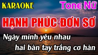 Hạnh Phúc Đơn Sơ Karaoke Tone Nữ  Gm  Karaoke Dễ Hát  Beat Mới [upl. by Aguste]