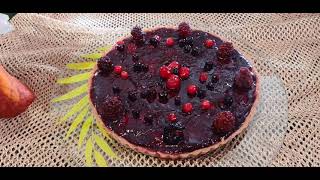 tarte aux fruits rouge sans cuisson à ma façon un vrai délice 🤩🎊 [upl. by Aohsoj71]